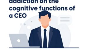 Метафорическая иллюстрация снижения когнитивных функций руководителя при алкогольной зависимости для клиники Вивод Балашиха